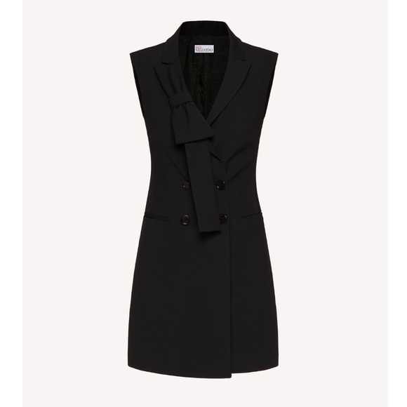 RED Valentino Dresses & Skirts - RED VALENTINO  VISCOSE WOOL GABARDINE BLAZER DRESS WITH BOW